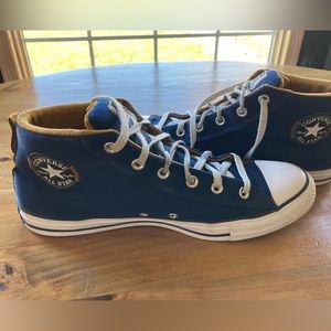 Converse Chuck Taylor Allstars Hi-Top Mid  Navy and Brown Sneakers Size M11 W13